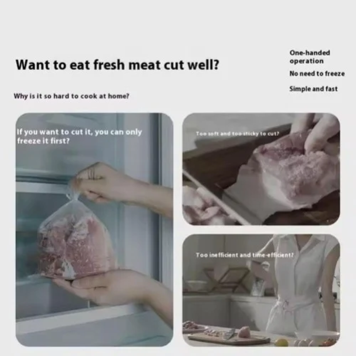 Συσκευή Κοπής Κρέατος Fresh Meat Slicer Μαύρο
