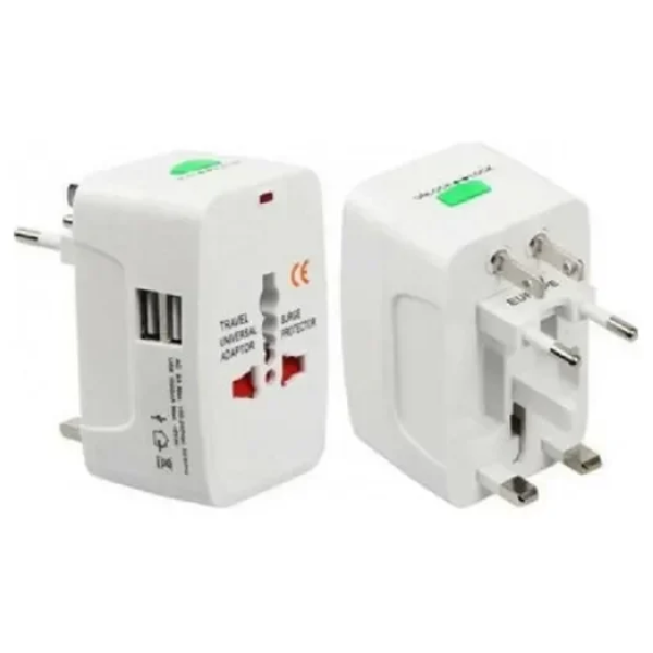 Ταξιδιωτικός αντάπτορας πρίζας με 2 θύρες USB 1000mA Treqa BEU-2