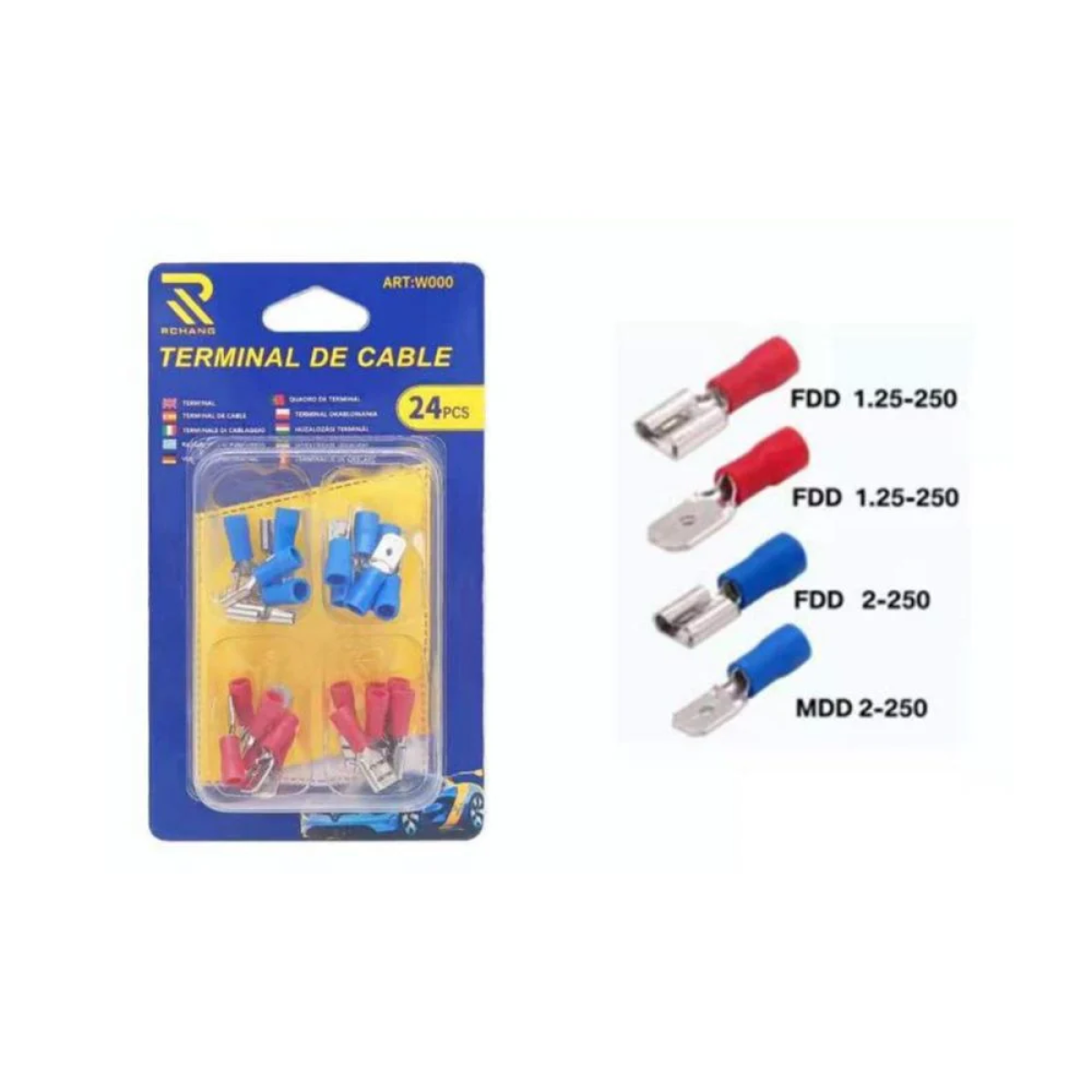 Τερματικά καλωδίων με μόνωση 0.5 – 2.5mm 24τμχ W10587