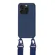 Θήκη Σιλικόνης με Strap για iPhone 15 MagSafe Μπλε
