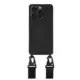 Θήκη Σιλικόνης με Strap για iPhone 15 Pro MagSafe Μαύρη