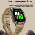 TKY-M5 Bluetooth Smartwatch Αδιάβροχο με Έγχρωμη Οθόνη Αφής, Παλμογράφο, Οξύμετρο, Πυξίδα & Παρακολούθηση Ύπνου Μπεζ