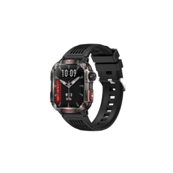TKY-M5 Bluetooth Smartwatch Αδιάβροχο με Έγχρωμη Οθόνη Αφής, Παλμογράφο, Οξύμετρο, Πυξίδα & Παρακολούθηση Ύπνου Μαύρο