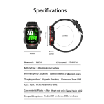 TKY-M5 Bluetooth Smartwatch Αδιάβροχο με Έγχρωμη Οθόνη Αφής, Παλμογράφο, Οξύμετρο, Πυξίδα & Παρακολούθηση Ύπνου Μαύρο