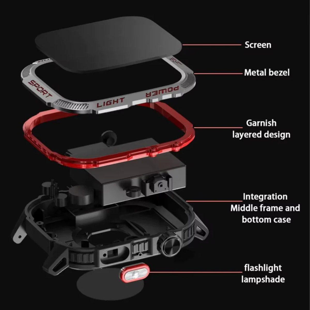 TKY-M5 Bluetooth Smartwatch Αδιάβροχο με Έγχρωμη Οθόνη Αφής, Παλμογράφο, Οξύμετρο, Πυξίδα & Παρακολούθηση Ύπνου Μαύρο