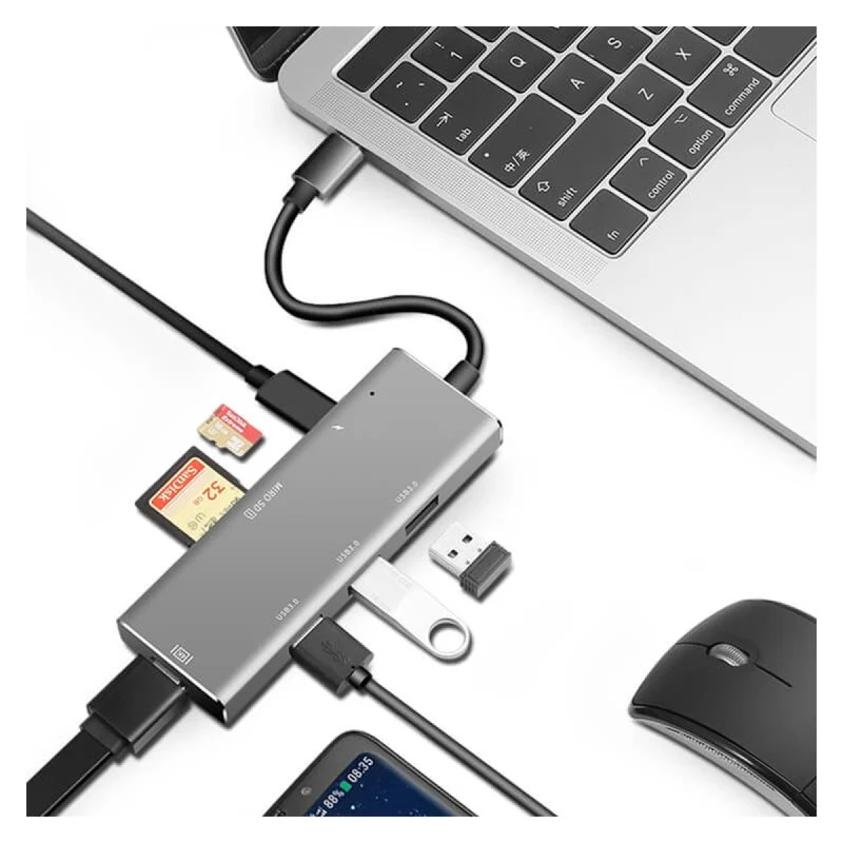 USB-C Docking Station με HDMI 4K Γκρι