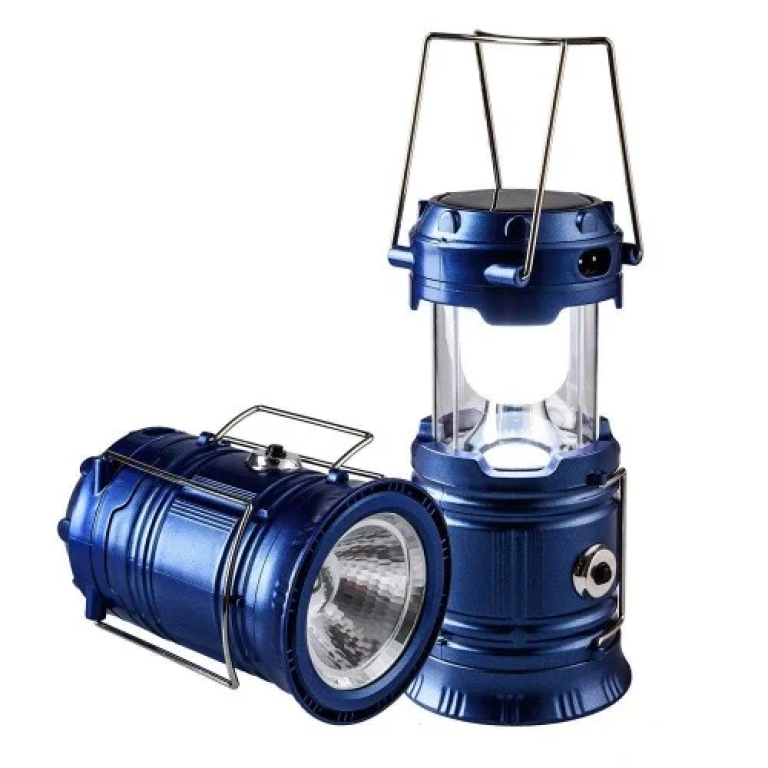 X-Balog LED Φωτιστικό - Φανάρι Ηλιακό Επαναφορτιζόμενο USB BL-5800 Mπλε