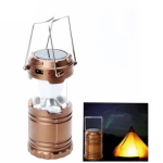 X-Balog LED Φωτιστικό - Φανάρι Ηλιακό Επαναφορτιζόμενο USB BL-5800 Χρυσό