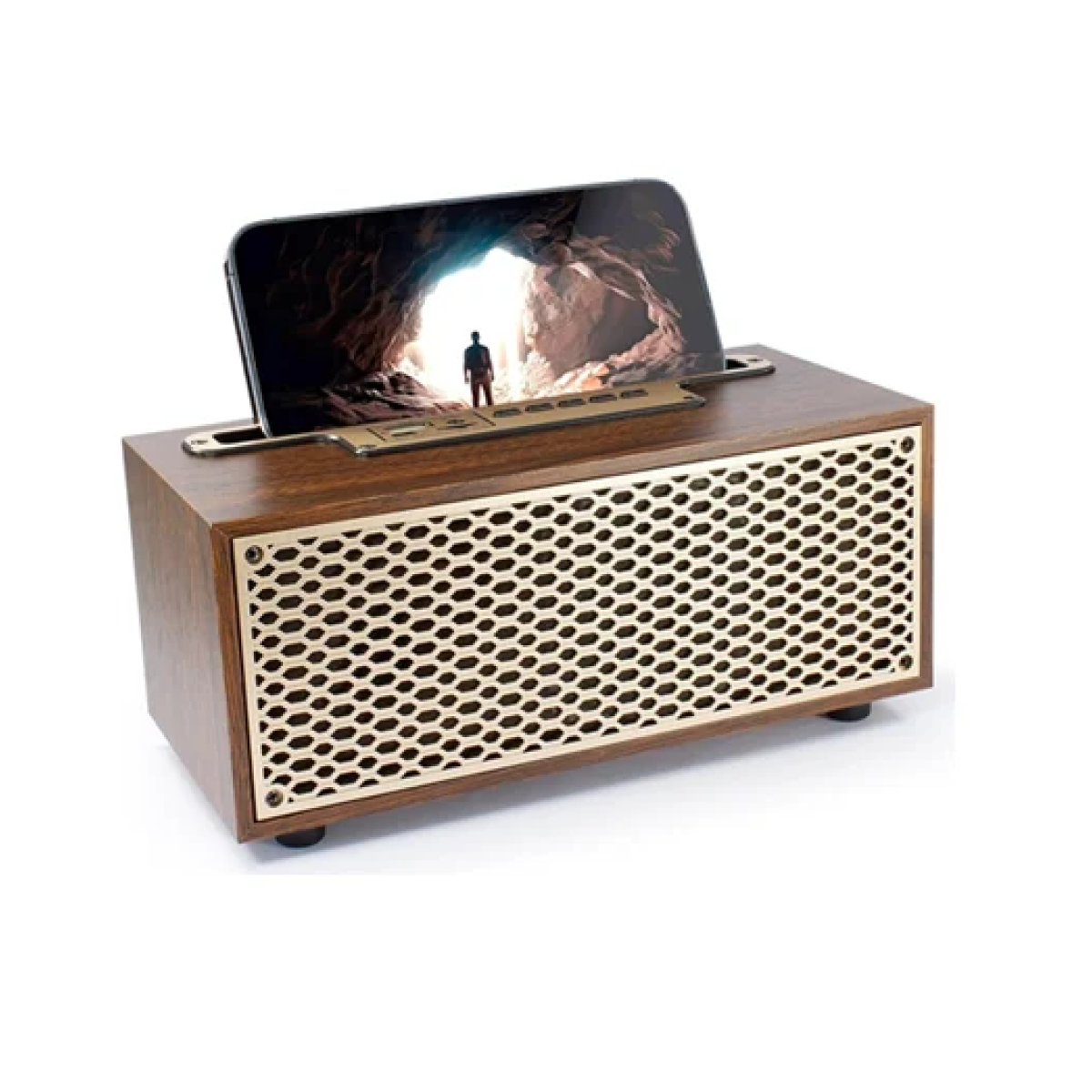 Ξύλινο φορητό ασύρματο ηχείο Bluetooth Andowl Q-YX1620 - Image 2