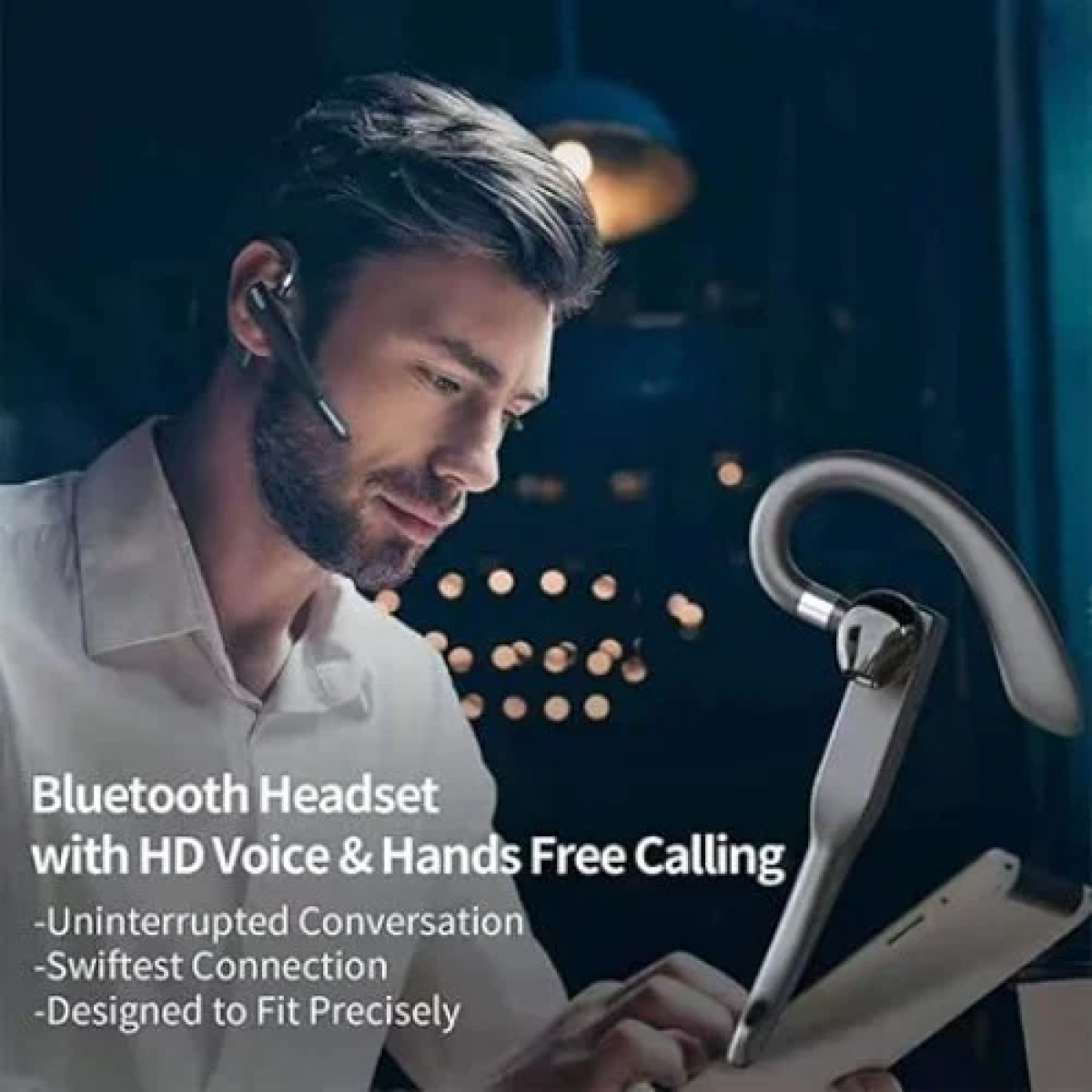 ΥΥΚ525 In-ear Bluetooth Handsfree Ακουστικό με Θήκη Φόρτισης Μαύρο