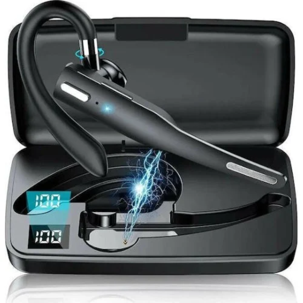 ΥΥΚ525 In-ear Bluetooth Handsfree Ακουστικό με Θήκη Φόρτισης Μαύρο