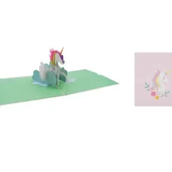 ORIGAMI Ευχετήρια Κάρτα 3D Μονόκερος Unicorn ORSU3628