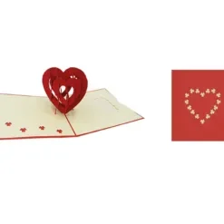 ORIGAMI Ευχετήρια Κάρτα 3D Καρδιά ORVA005