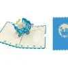 ORIGAMI Ευχετήρια Κάρτα 3D Καροτσάκι με Μωρό Αγόρι Μπλε ORCH007M