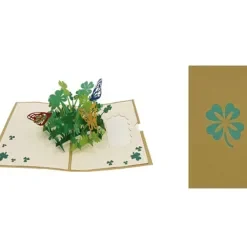 ORIGAMI Ευχετήρια Κάρτα 3D Four Leaf Clover ORSU4283
