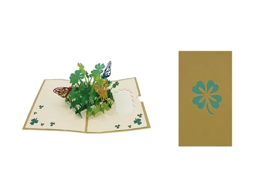 ORIGAMI Ευχετήρια Κάρτα 3D Four Leaf Clover ORSU4283