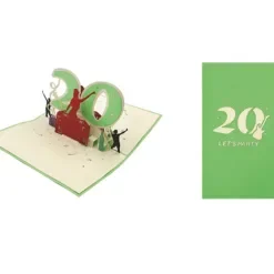 ORIGAMI Ευχετήρια Κάρτα 3D Γενεθλίων 20 Χρονών ORSU4194