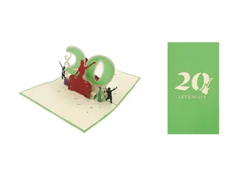 ORIGAMI Ευχετήρια Κάρτα 3D Γενεθλίων 20 Χρονών ORSU4194