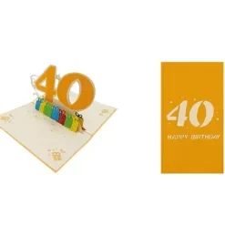 ORIGAMI Ευχετήρια Κάρτα 3D Γενεθλίων 40 Χρονών ORSU4197