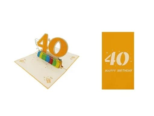 ORIGAMI Ευχετήρια Κάρτα 3D Γενεθλίων 40 Χρονών ORSU4197