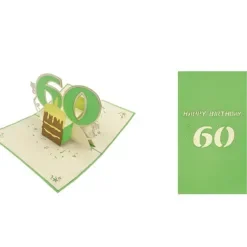 ORIGAMI Ευχετήρια Κάρτα 3D Γενεθλίων 60 Χρονών ORSU4200