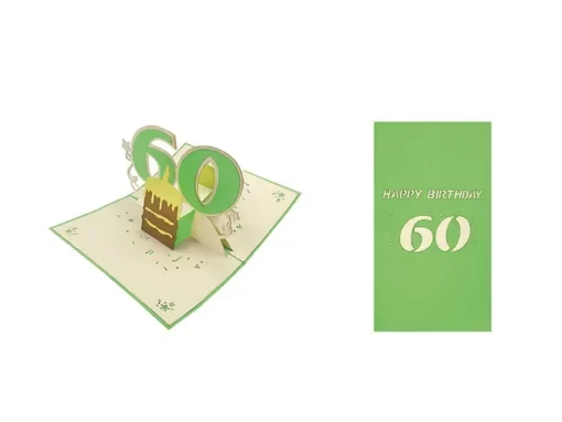 ORIGAMI Ευχετήρια Κάρτα 3D Γενεθλίων 60 Χρονών ORSU4200