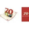 ORIGAMI Ευχετήρια Κάρτα 3D Γενεθλίων 70 Χρονών ORSU4201