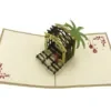 ORIGAMI Ευχετήρια Κάρτα 3D Χριστουγεννιάτικη Φάτνη ORSU3638