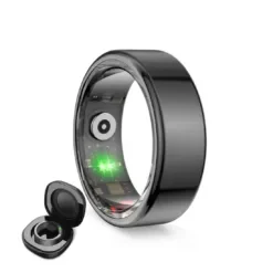 KSIX Smart Ring Saturn M 20mm 5ATM με Παλμογράφο και Sleep Monitor Μαύρο BSR01N10