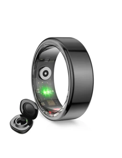 KSIX Smart Ring Saturn L 20.6mm 5ATM με Παλμογράφο και Sleep Monitor Μαύρο BSR01N11