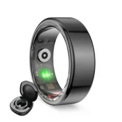 KSIX Smart Ring Saturn XL 21.4mm 5ATM με Παλμογράφο και Sleep Monitor Μαύρο BSR01N12