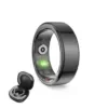 KSIX Smart Ring Saturn XS 18.1mm 5ATM με Παλμογράφο και Sleep Monitor Μαύρο BSR01N08