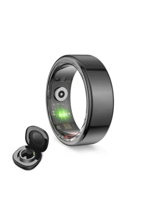 KSIX Smart Ring Saturn XS 18.1mm 5ATM με Παλμογράφο και Sleep Monitor Μαύρο BSR01N08