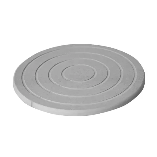 Moonstone Σουπλά Στρογγυλό από Διατομίτη KENDRA 18x18x0.9cm Ανοιχτό Γκρι MOO-PADKENDRA-GY