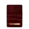 IDEAL OF SWEDEN Magnetic Card Holder Claret Croco IDMCH-DC-83