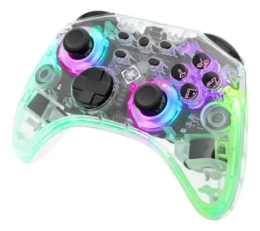 Deltaco Gaming Ασύρματο Χειριστήριο για Nintendo Switch RGB Διάφανο GAM-149-T