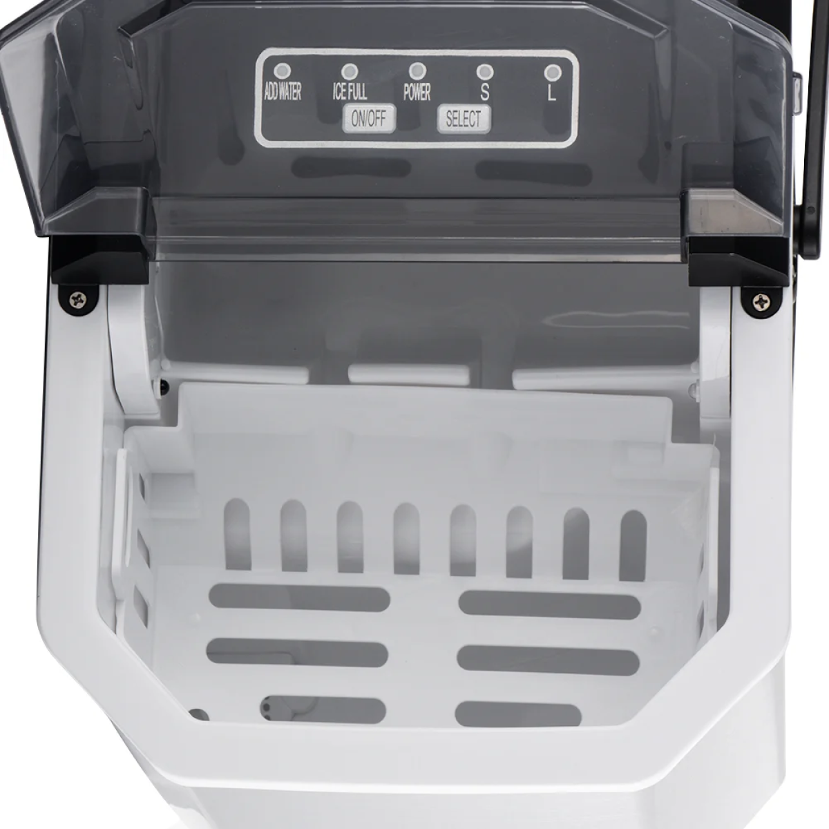 Παγομηχανή RAF R.0300 Επιτραπέζια, 95W, Ρυθμιζόμενο Μέγεθος Παγοκύβων - Ασημί