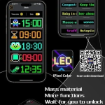 LED Εύκαμπτη Οθόνη-Πάνελ Bluetooth Προσαρμοσμένο Κείμενο/Κινούμενη Εικόνα μέσω App 7x17cm
