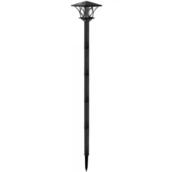 Καρφωτό Ηλιακό Φωτιστικό Κήπου IP44 57-155 x 17 x 17 cm Μαύρο 00023548
