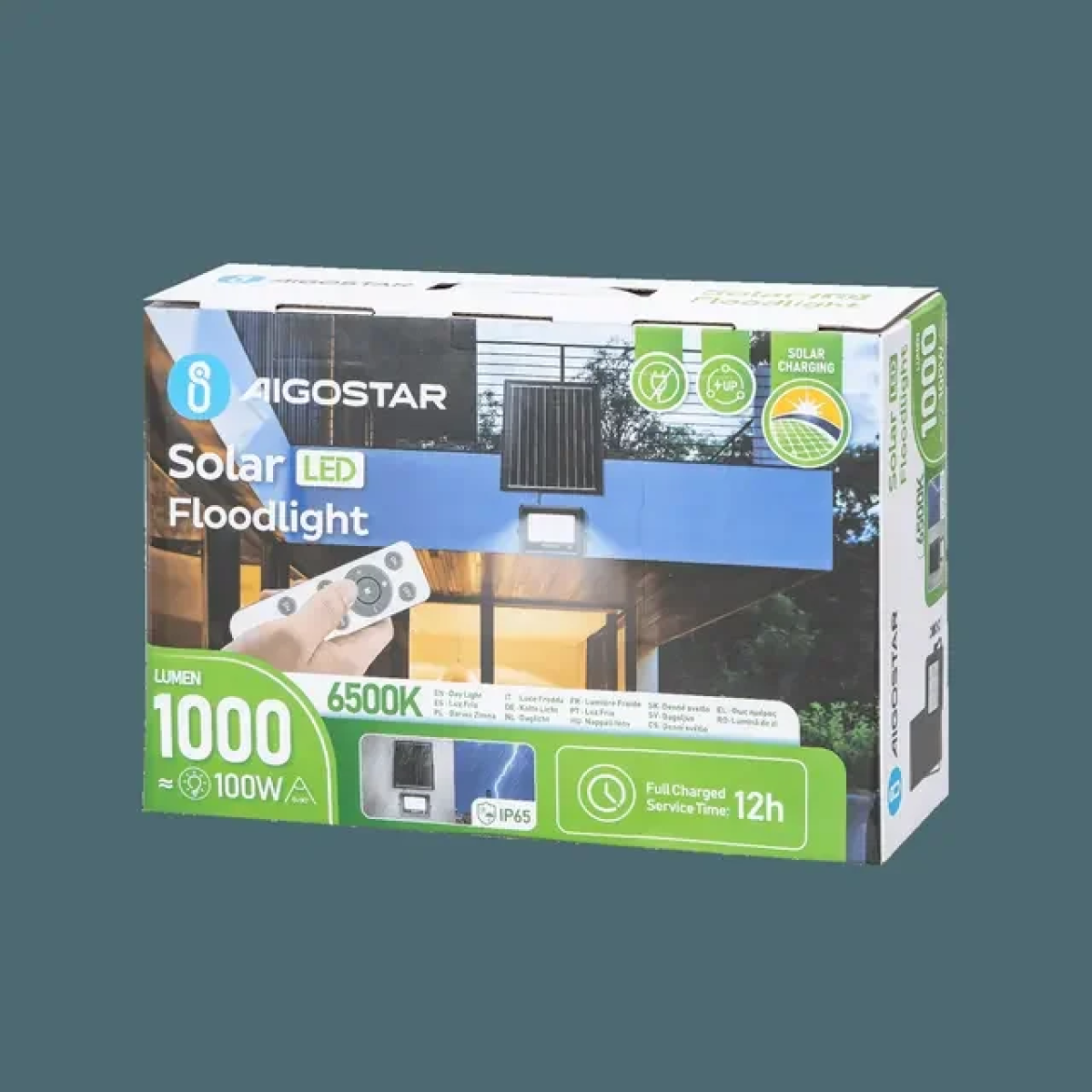 Aδιάβροχος Ηλιακός Προβολέας LED με Πάνελ 100W Aigostar