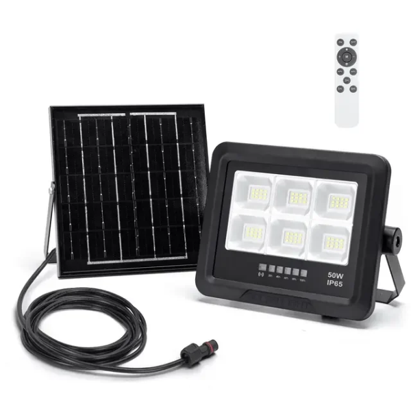 Aδιάβροχος Ηλιακός Προβολέας LED με Πάνελ 50W 500lm 6500K Aigostar