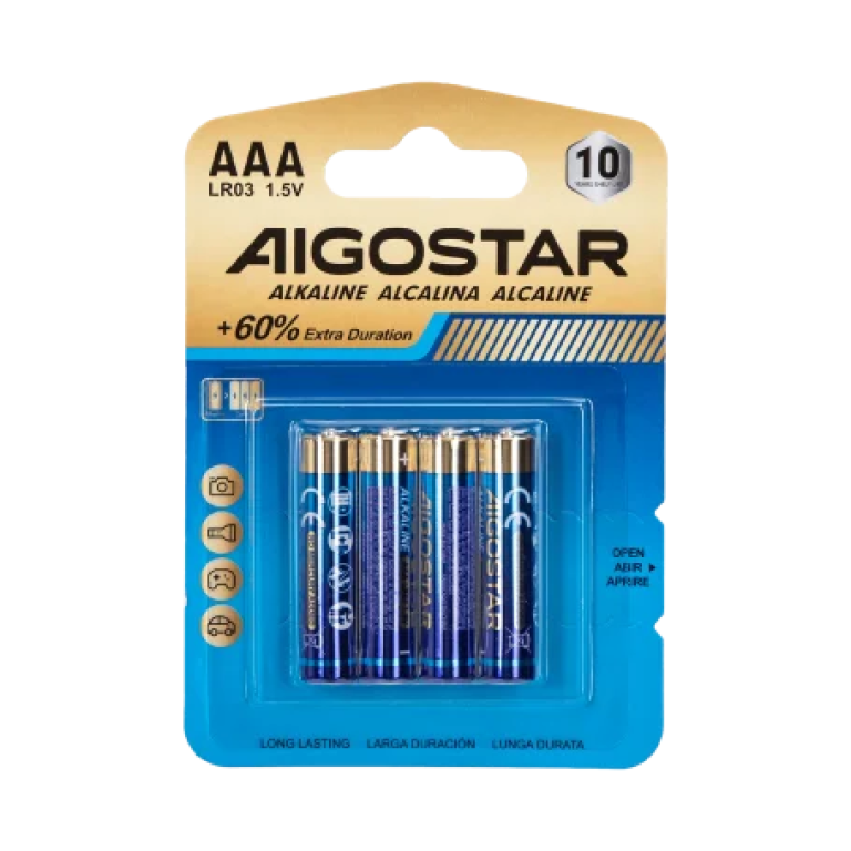 Αλκαλικές Μπαταρίες LR03 AAA 1,5V 4τμχ Aigostar