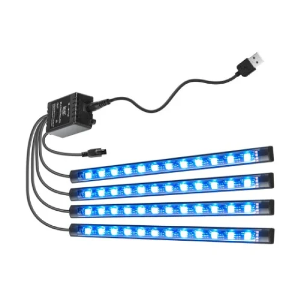 Ambient Car Light Εσωτερικός Φωτισμός Αυτοκινήτου με Έλεγχο μουσικής 4x0,225m 5050-12, USB-Powered, 20-Button Controller Aigostar