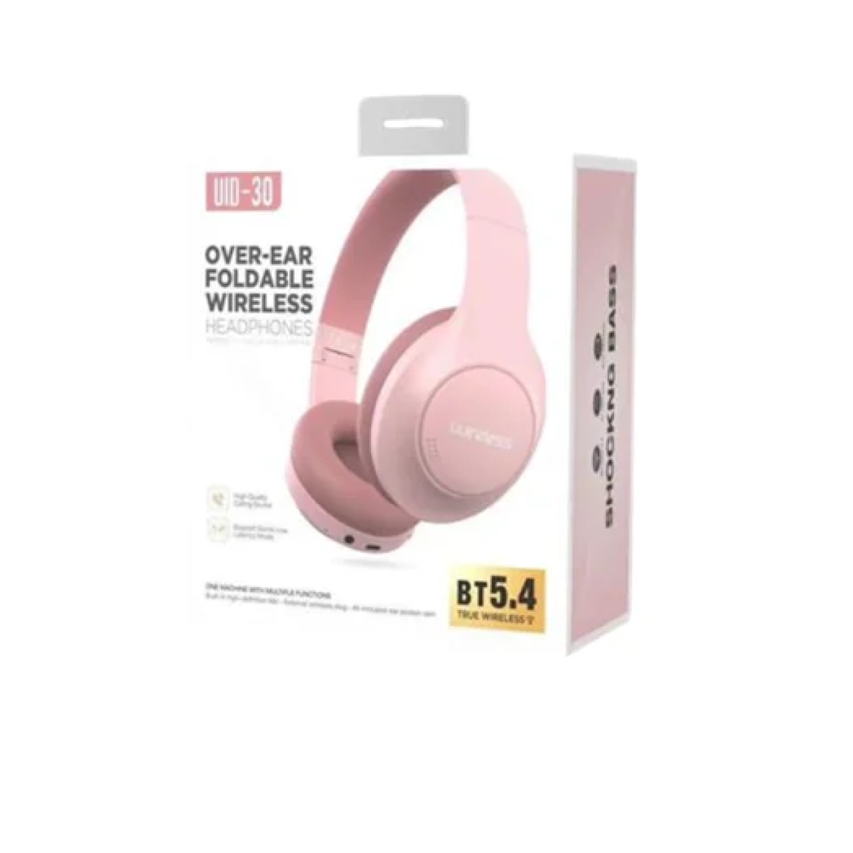 Ασύρματα ακουστικά Bluetooth Wireless Headphone UID-30 ροζ