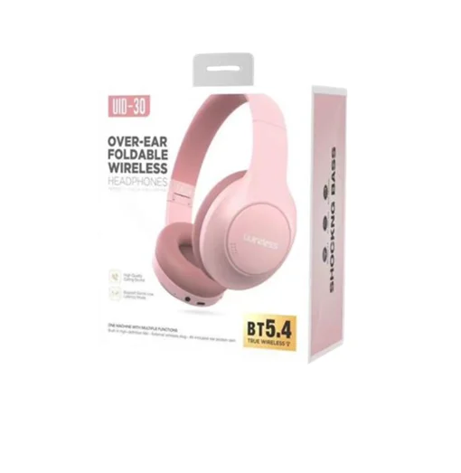 Ασύρματα Ακουστικά Bluetooth Wireless Headphone Uid-30 Ροζ