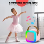 Λαμπάδα Ασύρματο Ηχείο Bluetooth με 2 μικρόφωνα Karaoke K12 Ροζ - Image 4