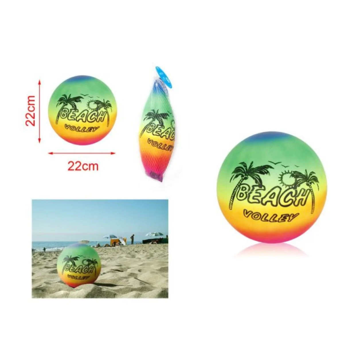 Μπάλα Beach Volley Φωσφοριζέ 22cm