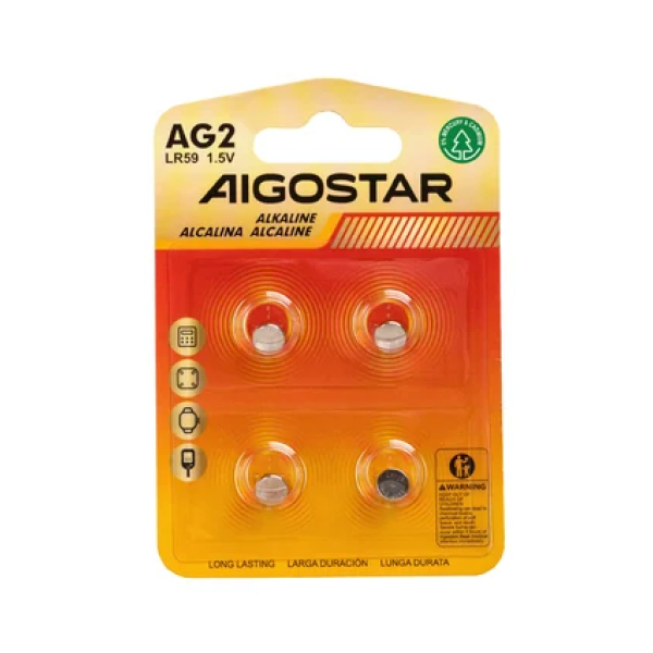 Μπαταρίες Κουμπί AG2 LR726 1,5V 4τμχ Aigostar