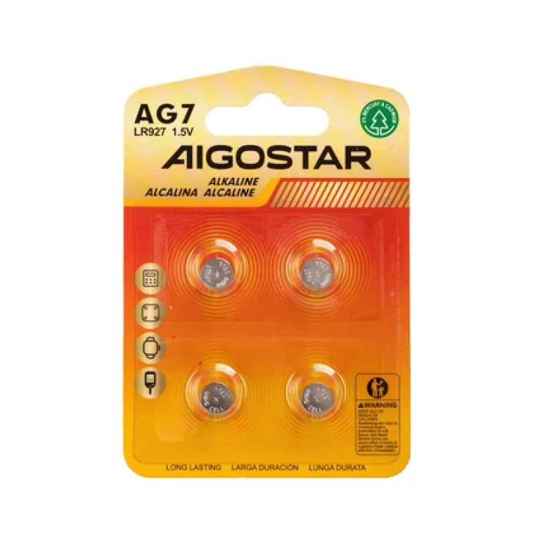 Μπαταρίες Κουμπί AG7 LR927 1,5V 4τμχ Aigostar