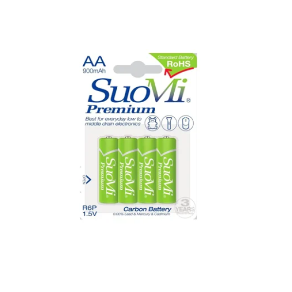 Μπαταρίες Suomi Premium ΑΑ 900mAh 4τμχ 1.5V